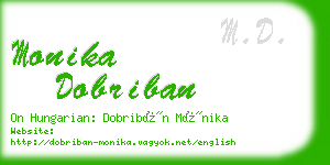 monika dobriban business card